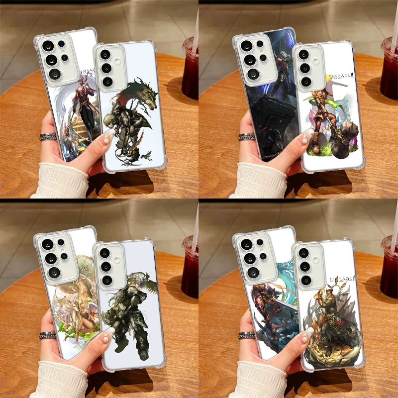 Game L-LINEAGE 2 Phone Case For Samsung S26 Ultra S25 Edge Galaxy S23 S21 S20 S24 FE S22 Plus S26FE S25FE TPU Cover Clear Shell