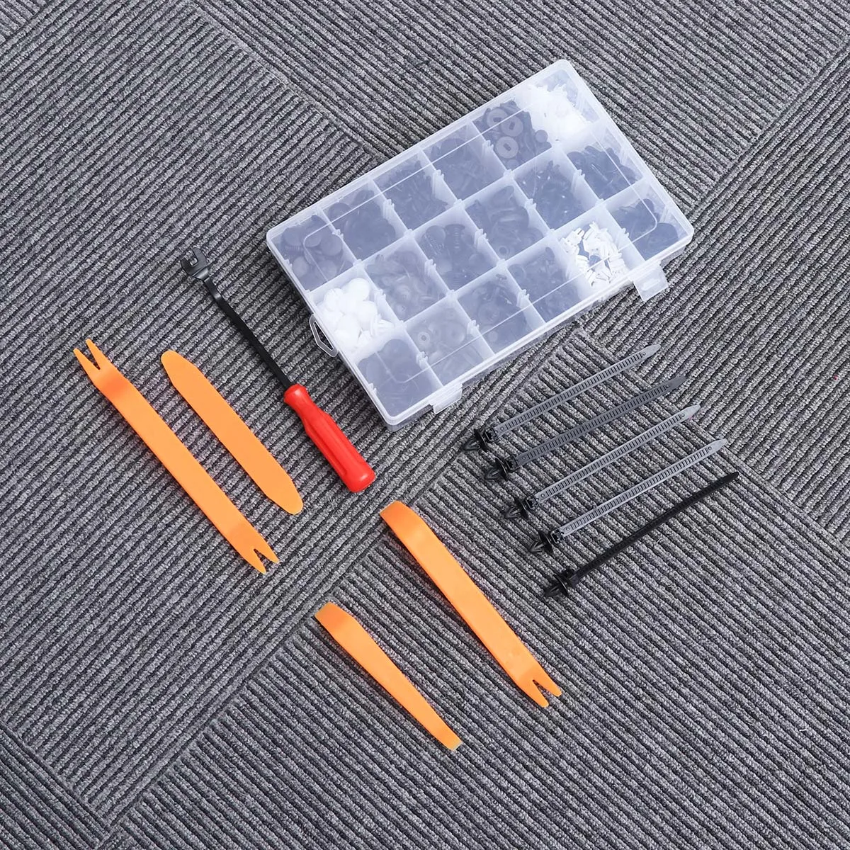 

435pcs Car Body Trim Clips Auto Fasteners Kit 6-10Mm Push Pin Retainer Bumper Door Panel Automotive Nylon Clips Set