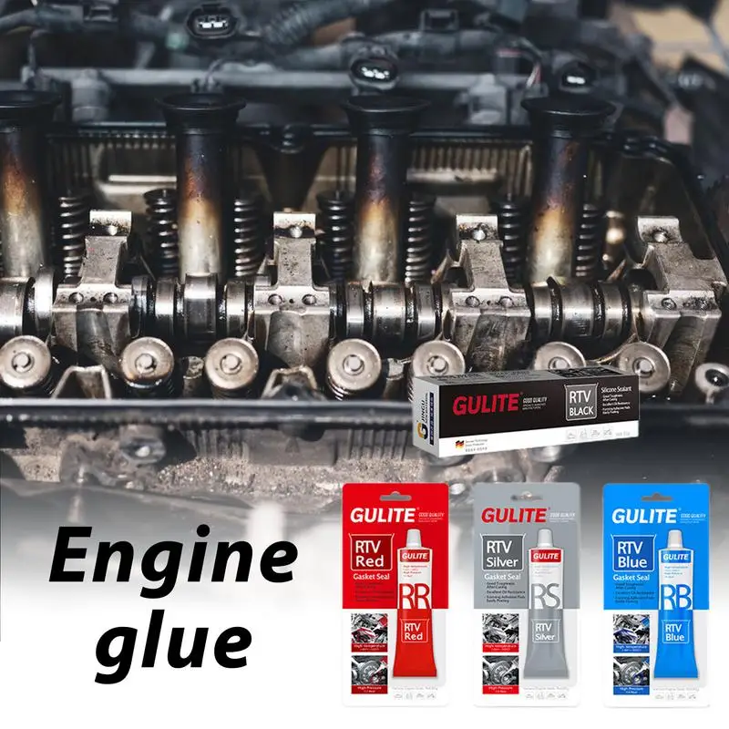 

Engine Gasket Sealant High Temperature Engine Filler RTV Gasket Maker Engine Repair Glue Oil-resistant Repairing Adhesive