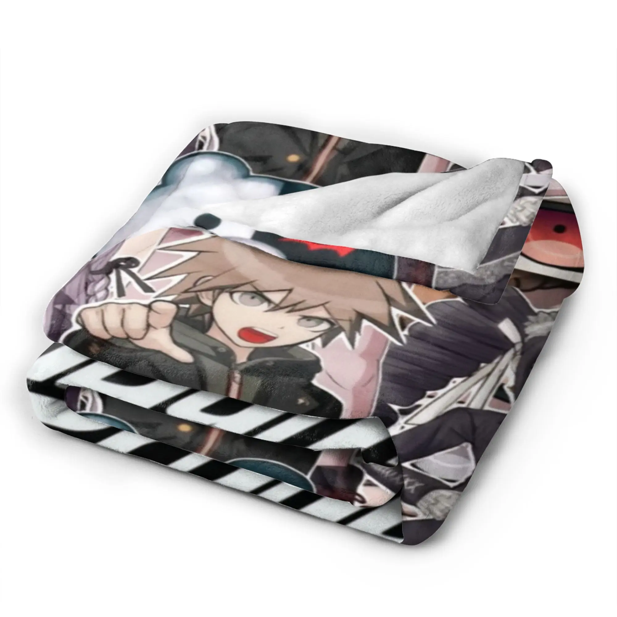 Danganronpa Blanket Nagito Komaeda The Ultimate Warm Print Plush Throw Blanket For Kids Home Decor Flannel Bedspread Bed Cover