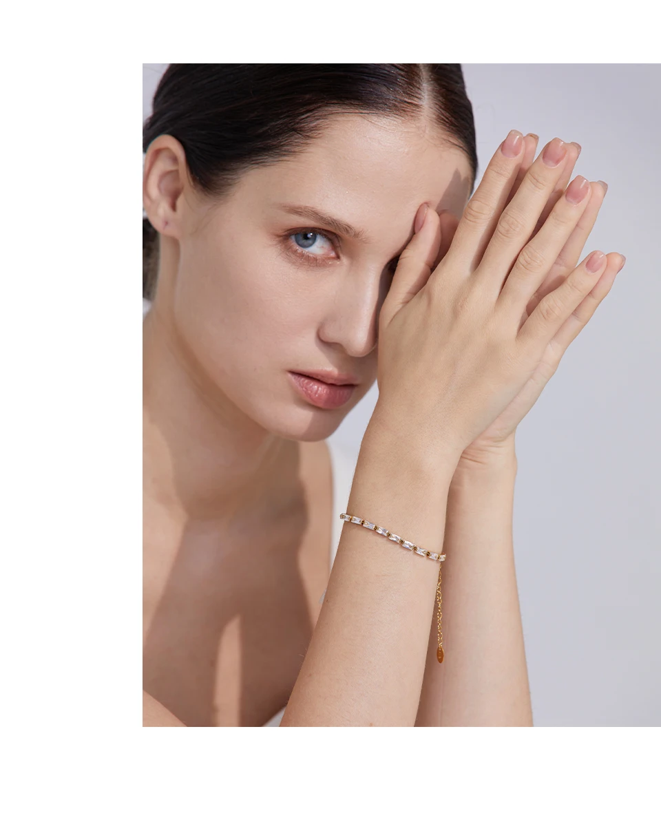 Yhpup Wasserdicht Mode Weiß Grün Zirkonia Edelstahl Wunderschöne Halskette Armband Elegante Charme Schmuck Sets Frauen – Detail 6