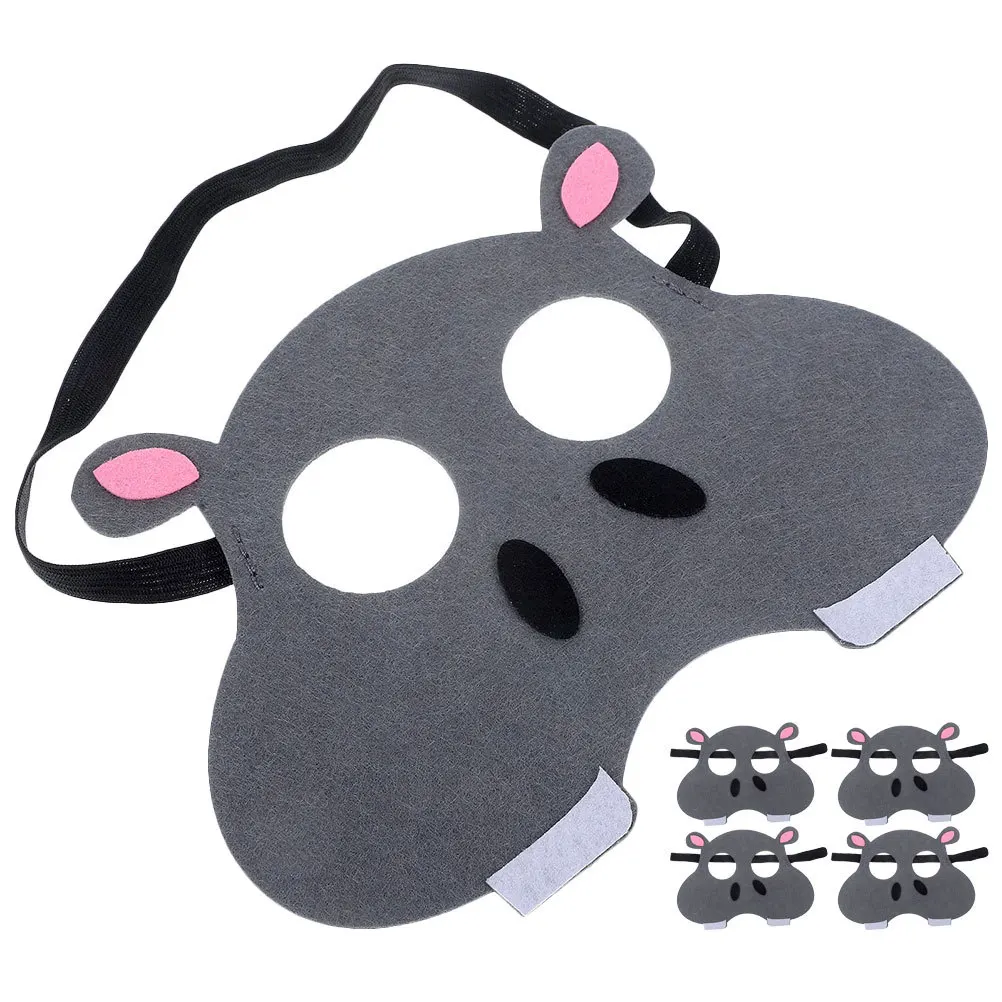 5Pcs Cartoon Animal Masks Kids Non-Woven Fabric Party Cosplay Mask Animal Dress Up Halloween Party Mask Cosplay Mask,