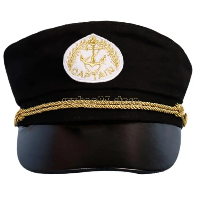 367C قبعة الكابتن للأطفال دور اللعب حفلة الهالوين تأثيري البحرية أفضل قبعة مرحلة العروض الدعائم بحار قبعة المرحلة أغطية الرأس #5