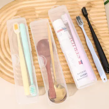 5/1個裝 便攜式透明牙刷保護套 塑膠旅行露營收納盒 浴室家居收納用品 10 最佳銷售 旅行牙刷架 - №3