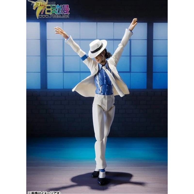 Bandai Original y genuino SHF serie de artistas de la realidad MICHAEL JACKSON figuras de acción de juguete para niños niñas niños regalo de bestia en Stock