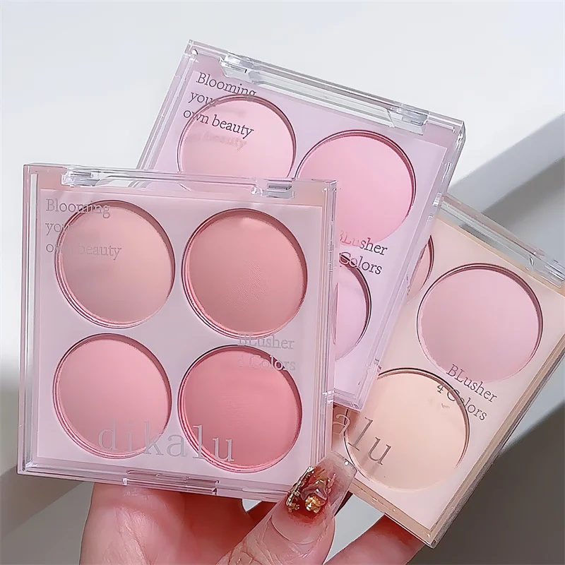 Riotous Sweet Blush 4 Color Blush White Natural Nude Makeup Radiance Contouring Tray Matte Blush Purple Pink Apricot