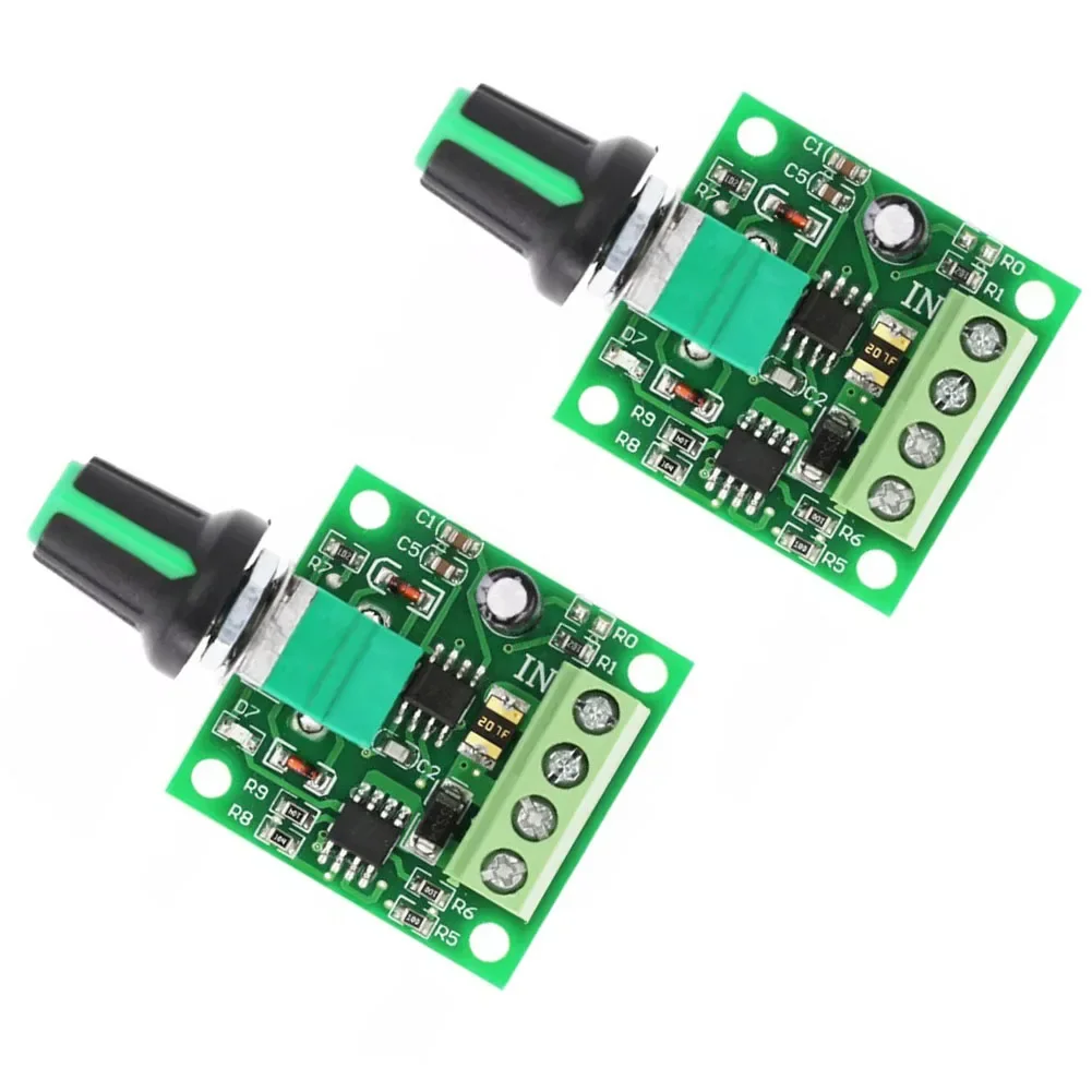 2pcs 1.8v 3v 5v 6v 12v DC Motor Speed Regulator With Switch Function PWM Motor Speed Controller 2A Low Voltage DC LED Dimmer