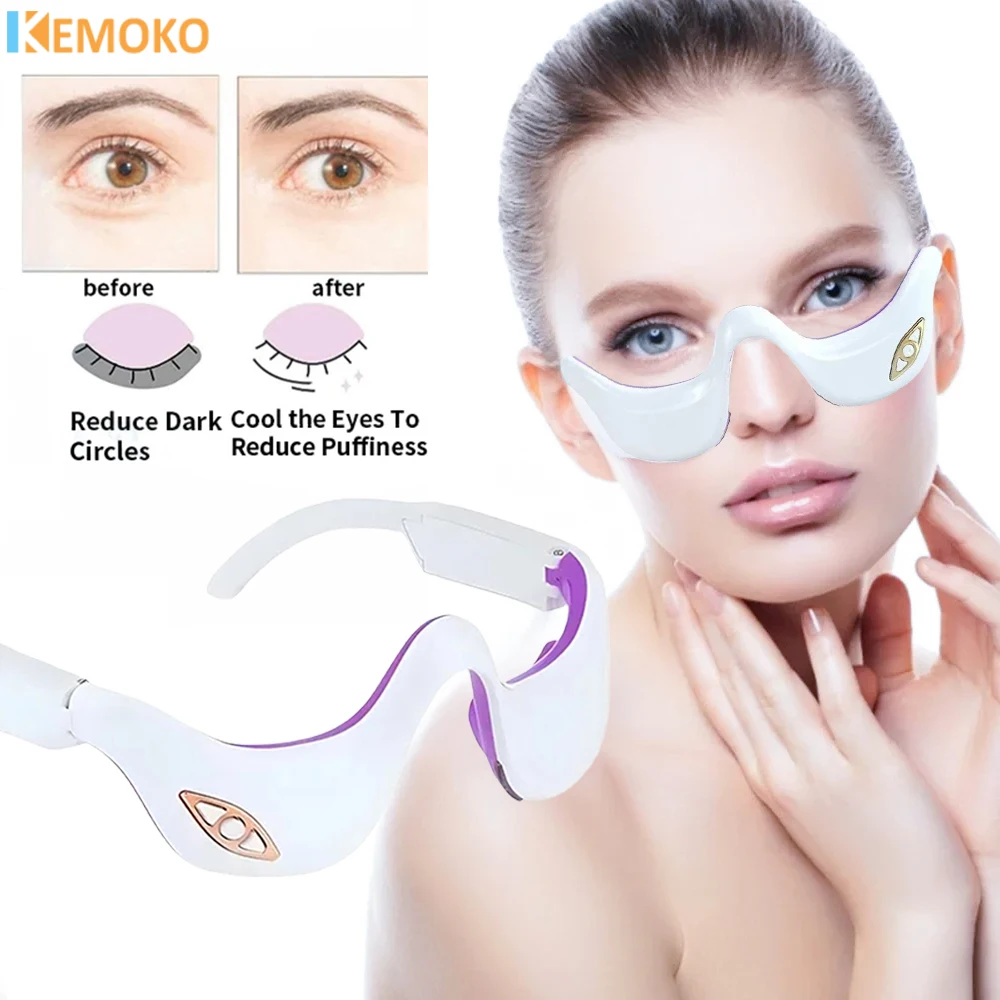 

Micro-current Pulse Eye Care Massager EMS Heating Therapy Eye Relieve Fatigue Fades Dark Circle Anti Wrinkle Eye Beauty Device