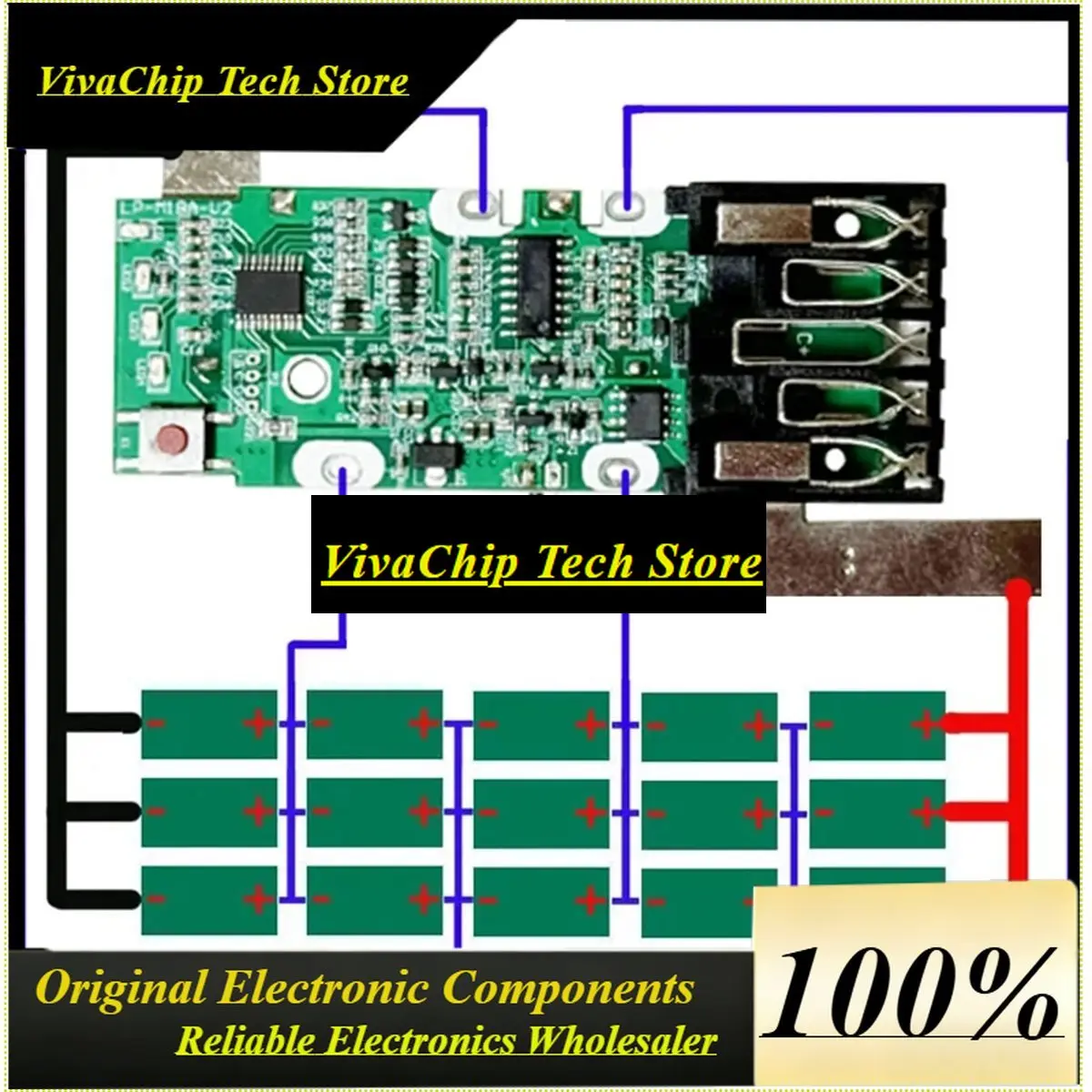 VivaSLi-Ion Battery Plastic Case PCB Charging Protection Circuit Board Shell For 18V 3Ah 6Ah 9Ah Housings