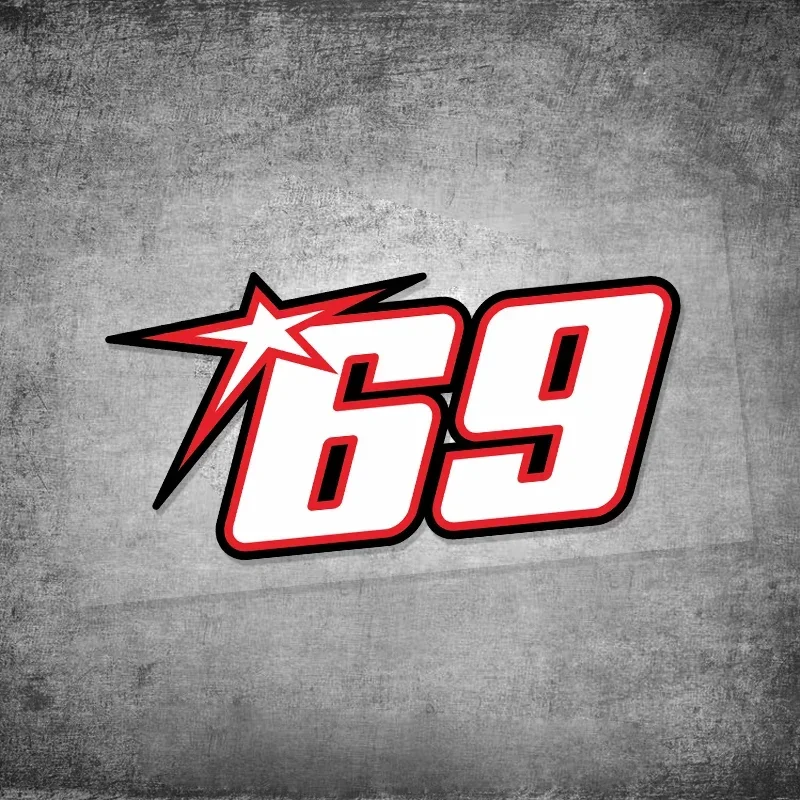 Adesivos Impermeáveis Número 69 para Capacete de Motocicleta e Tanque de Combustível, Decalque de Vinil para Motocross