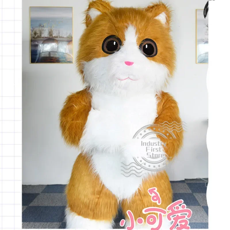 2M/2.6M/3MCute Cartoon Cat Inflatable Costumes Adult Fancy Party Costumes Adult Kids Party Halloween Christmas Cosplay Costumes