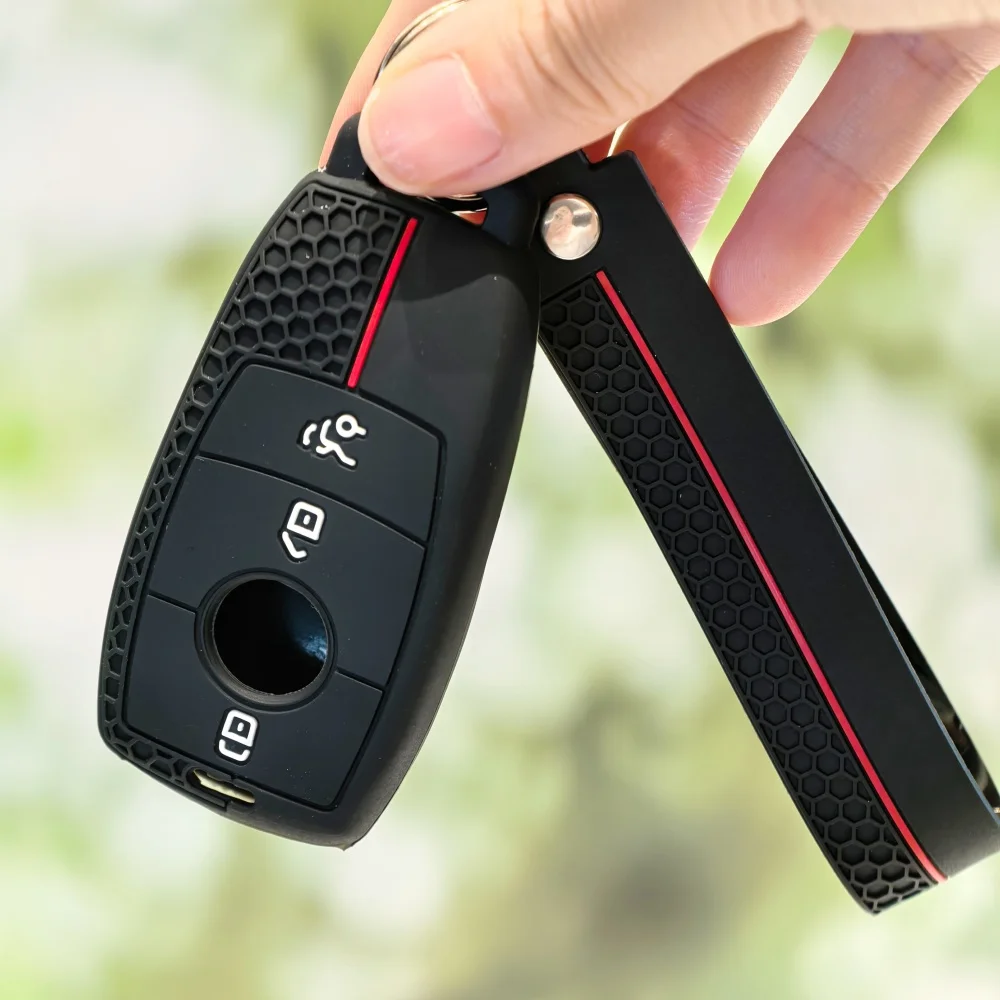 

Для Mercedes Benz A B C E S G GLB GLC GLE Class GLS W177 W205 W213 W222 G63 X167 E200 E300 AMG Чехол для автомобильного ключа Держатель брелока