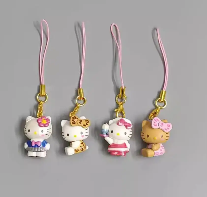 New In Stock Cute Black Leather Kt Cat Jewelry Pendant Blind Box University Kt Cat Phone Case Hanging Decoration Surprise Gift view 2