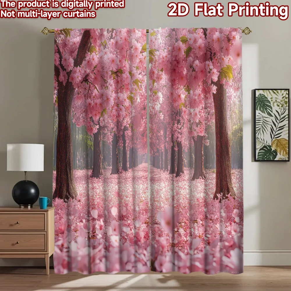 

1pc 2D flat Photography Backdrop Scene Backdrop Cherry Blossom Pathway 100% Polyester Festive Wall Decor Use for Holiday