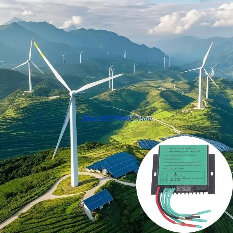 547F Waterproof Low Controller Regulator Replacement Wind Turbines Charges Controller with LED Indicators Enduring view 5