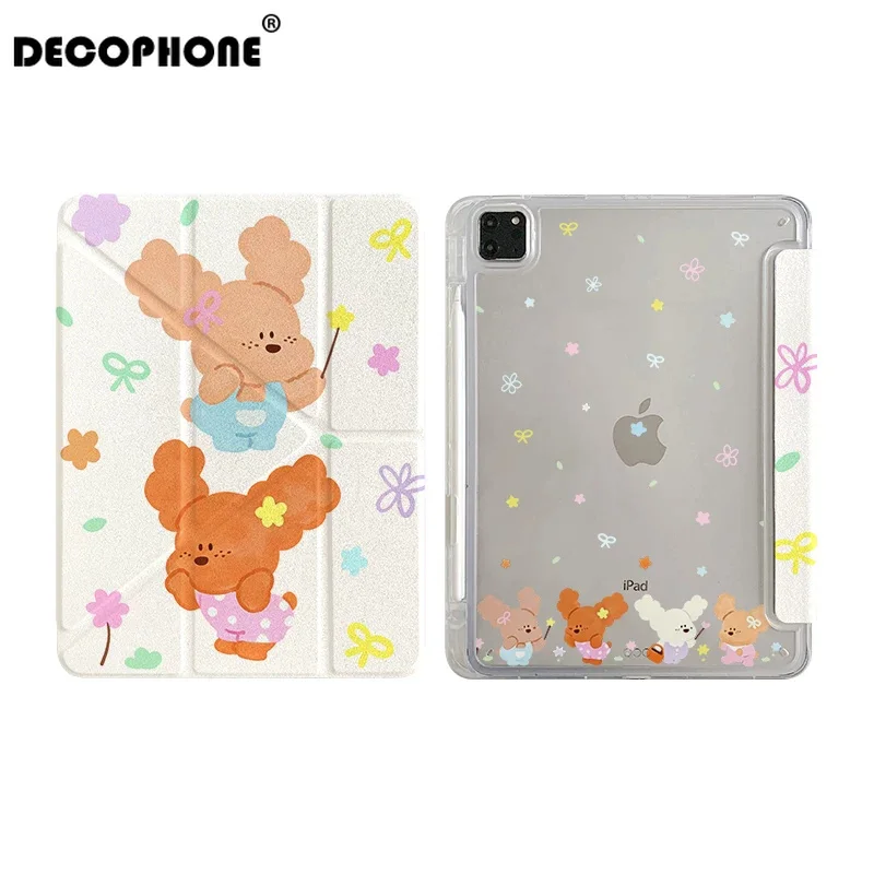 Pink Patchwork Cake 3+Y-fold tablet case For Samsung Galaxy Tab/Redmi/Lenovo/ iPad/HONOR MagicPad/OPPO/ONE PLUS/HUAWEIMATEOAD