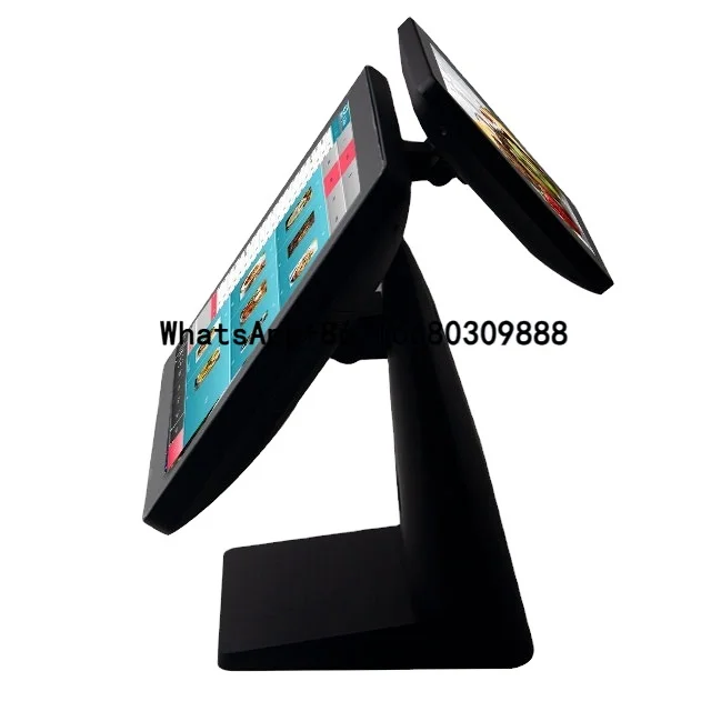 Заводской 15-дюймовый/15,6-дюймовый сенсорный экран с металлическим корпусом POS-системы Win10 Кассовый аппарат со светодиодным 8/VFD220/9,7 дюйма 2-й дисплеем для розничного общественного питания