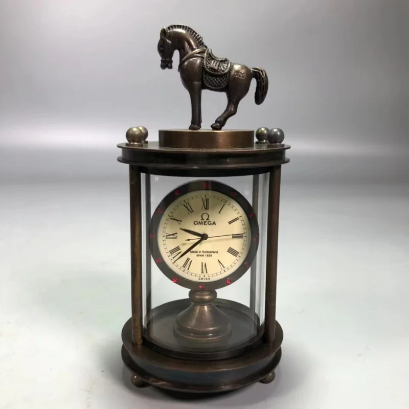 

Antique Crafts Manufacturer Wholesale Miscellaneous Vintage Distressed（Bronze Horse Mechanical Watch）Ornaments