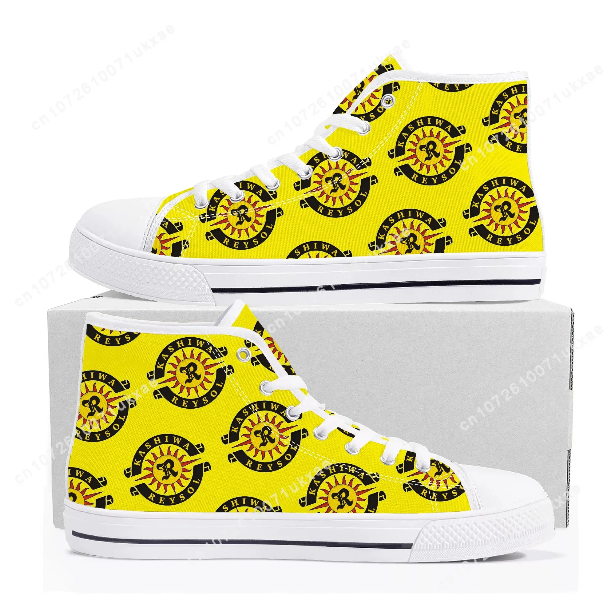 レル Kashiwa Reysol Zapatillas altas de fútbol para hombre, mujer, adolescente, zapatillas de lona de alta calidad, zapatos informales hechos a medida DIY