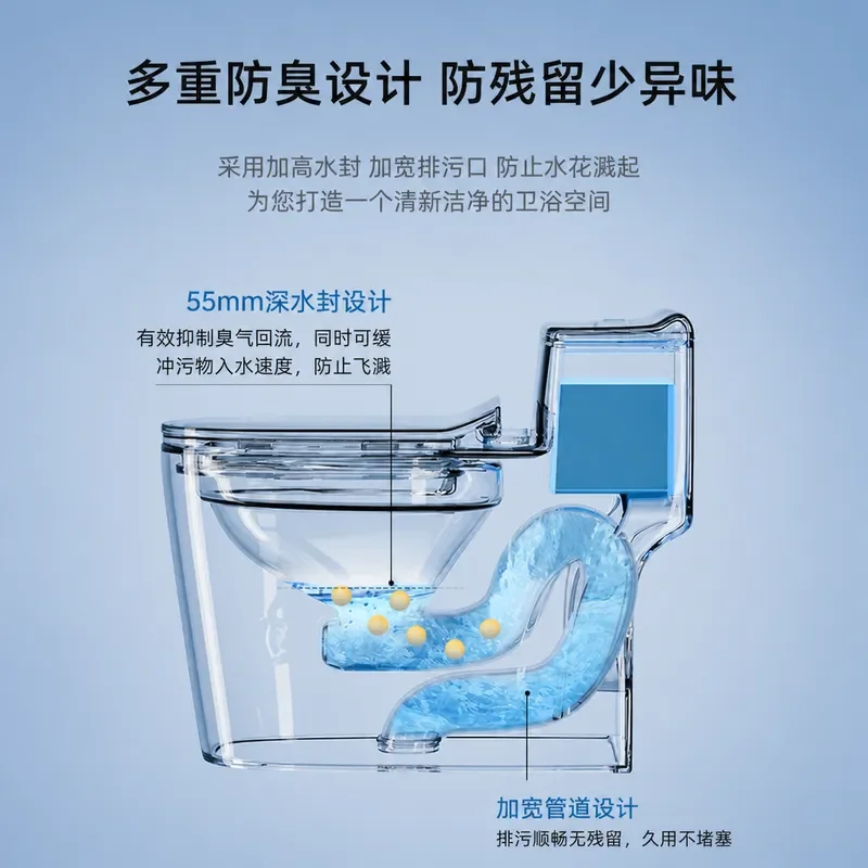 Siphon Flush Toilet Household Hotel Engineering Decoration Water Saving Rear Discharge New Manufacturer Wholesale