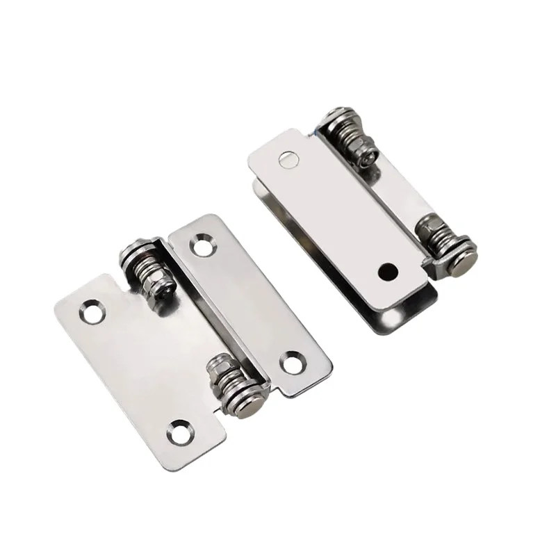 304 Stainless Steel Adjustable Stop Torque Hinge Damping Shaft 180 Degree Rotating Folding Hinge For Equipment Cabinet Shell