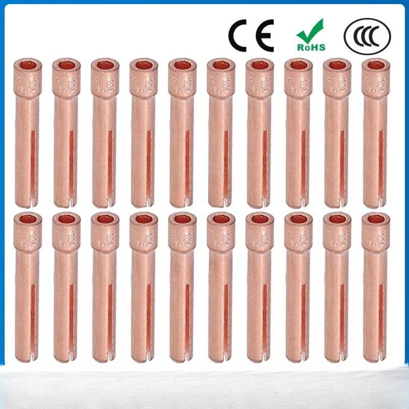 

Argon arc welding copper clip QQ150 thick copper tungsten electrode clip copper clip tungsten needle argon arc welding gun 20PCS