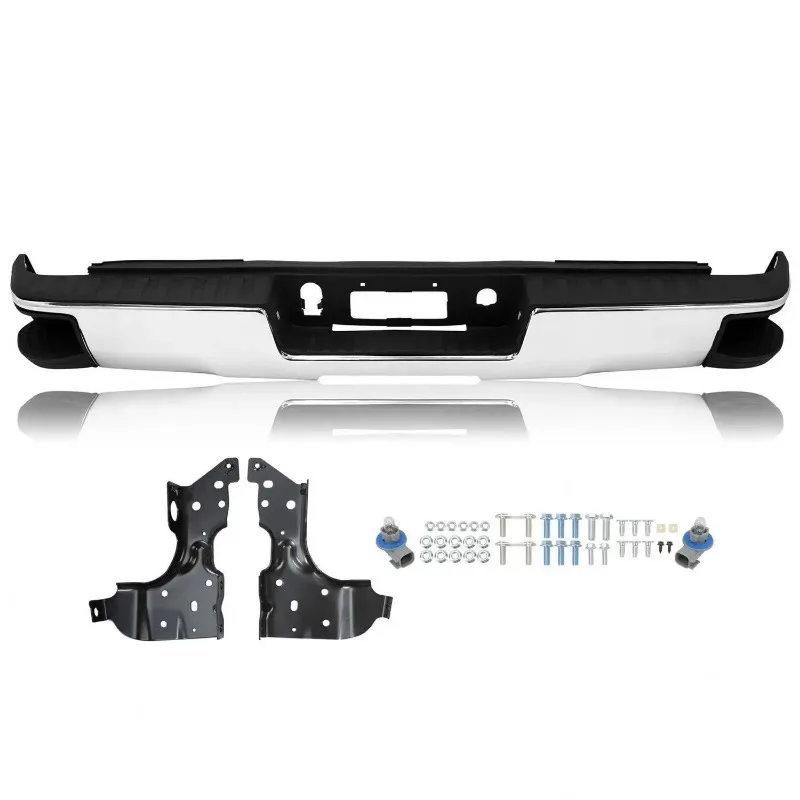 

Заводской хит продаж, новый хромированный задний бампер в сборе для Chevy Silverado GMC Sierra 1500 2014-2018 гг.