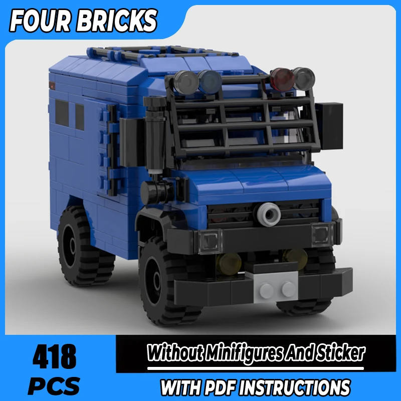 

Строительные блоки Moc UniMog Riot Van Technology, модульные кирпичи, модель, подарки, рождественские игрушки, наборы «сделай сам», сборка