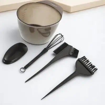 مجموعة واحدة من أدوات صبغ الشعر شديدة التحمل للشعر الطويل القصير والمجعد والمستقيم تتضمن وعاءً بسعة كبيرة لتلوين درجة الصالونات #6