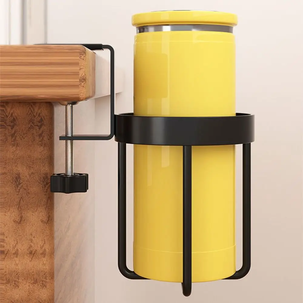 

Multifunctional 2 in 1 Clip-on Cup Holder Waterproof Rust Proof Desktop Mug Rack Durable Metal Mug Floating Shelves Table