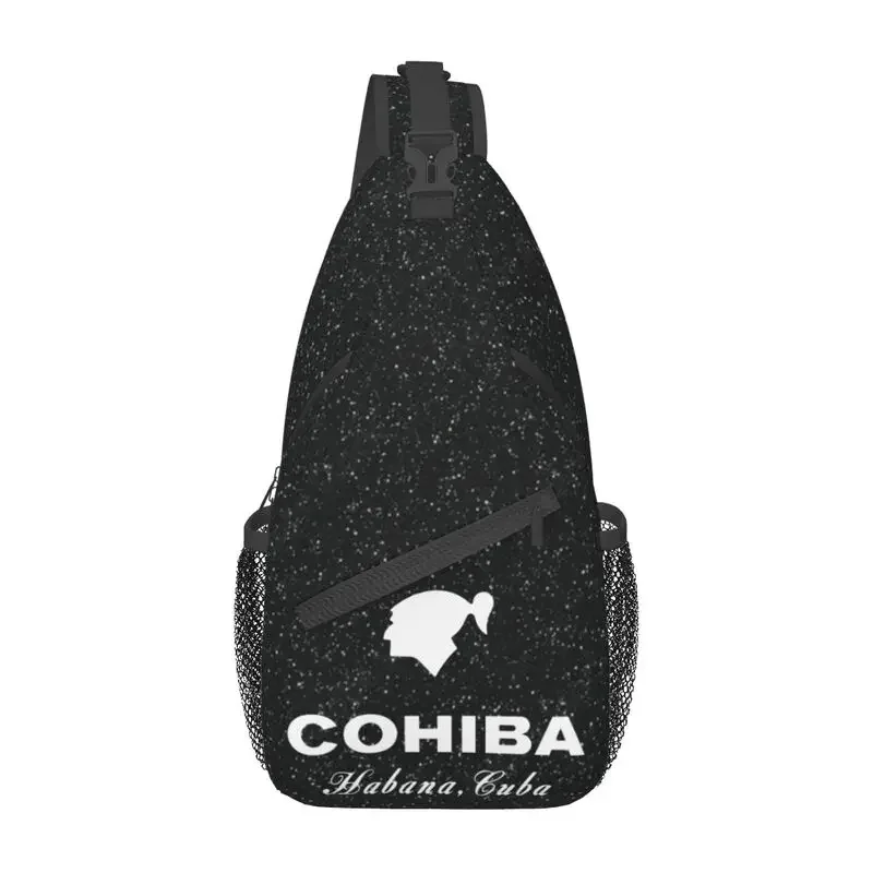 

Casual Cuban Cohiba Cigars Crossbody Sling Backpack Men Shoulder Chest Bags for Camping Biking