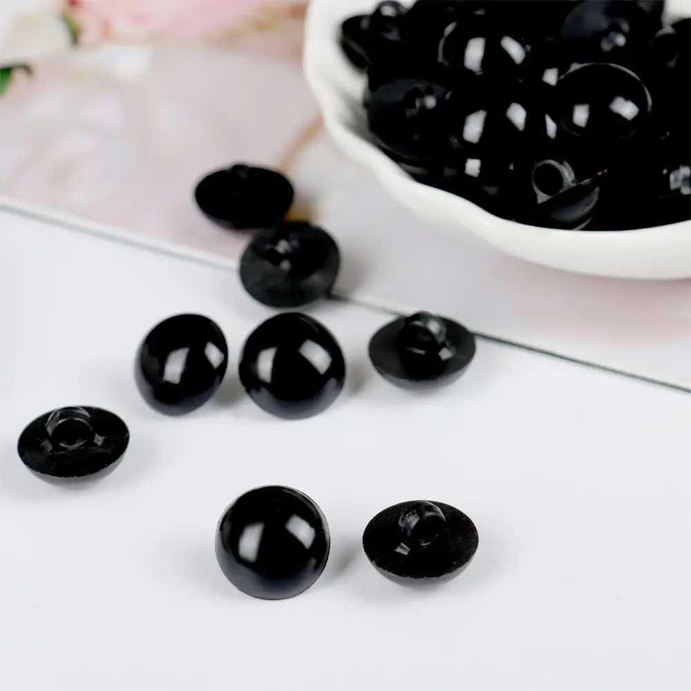 50pcs 9-25mm Black Plastic Safety Eyes For Bear Doll Animal Puppet Crafts Children Kids DIY Hand-sewing Buckle Toys
