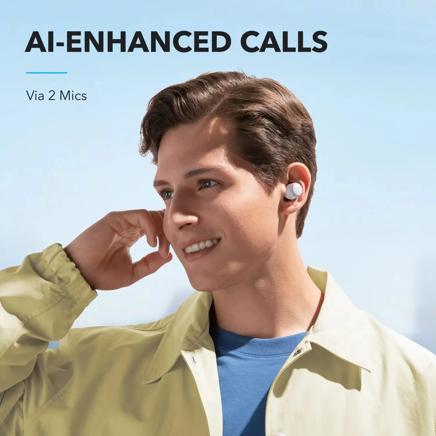 سماعات أذن Soundcore الأصلية من Anker A25i TWS True سماعة لاسلكية تعمل بالبلوتوث 28 ساعة وقت تشغيل طويل داخل الأذن سماعة أذن رياضية مقاومة للماء مع ميكروفون