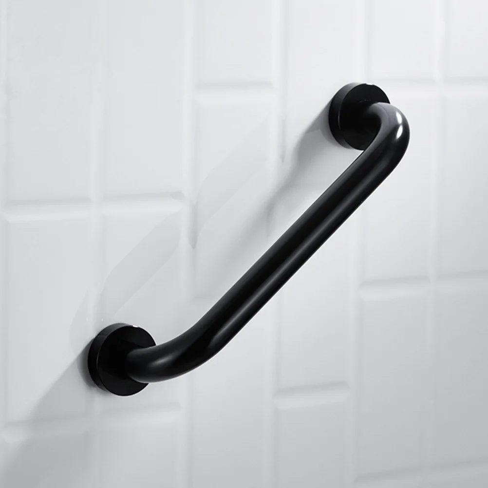 

Non-Slip Bathtub Handrail 30Cm Black Bathroom Safety Grab Bar Wall Mounted Multi-Functional Towel Bar For Elderly Toilet