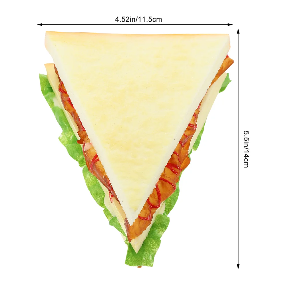 2-częściowy model kanapkowy z zabawkami Rekwizyty z PU Symulacja modeli żywności Sztuczna fotografia