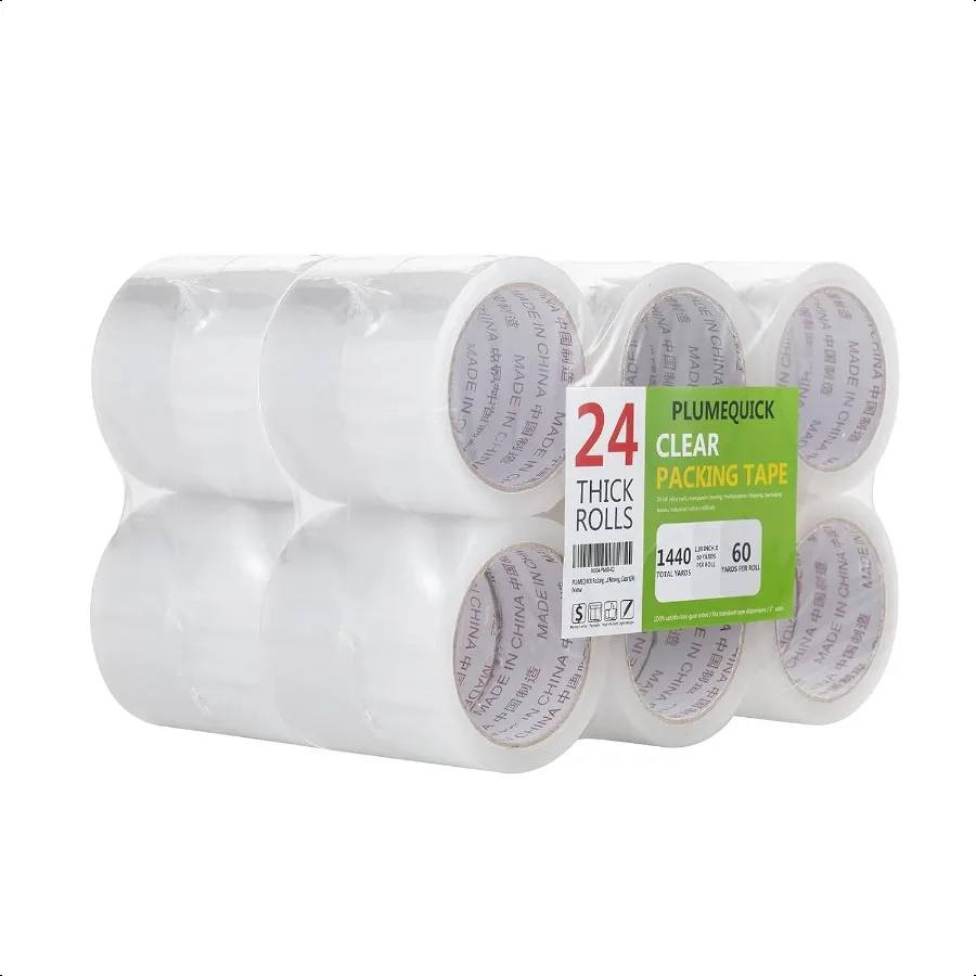 

Packing Tape Rolls 1.88 in x 60 Yards Total 1440 Yards 24 Tape Rolls for Shipping and Moving Clear 24