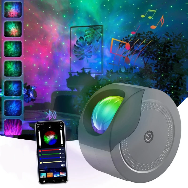 LED Starry Projector Night Light Bluetooth Star Galaxy Night Lamp For Bedroom Room Kids Party Decor Projector