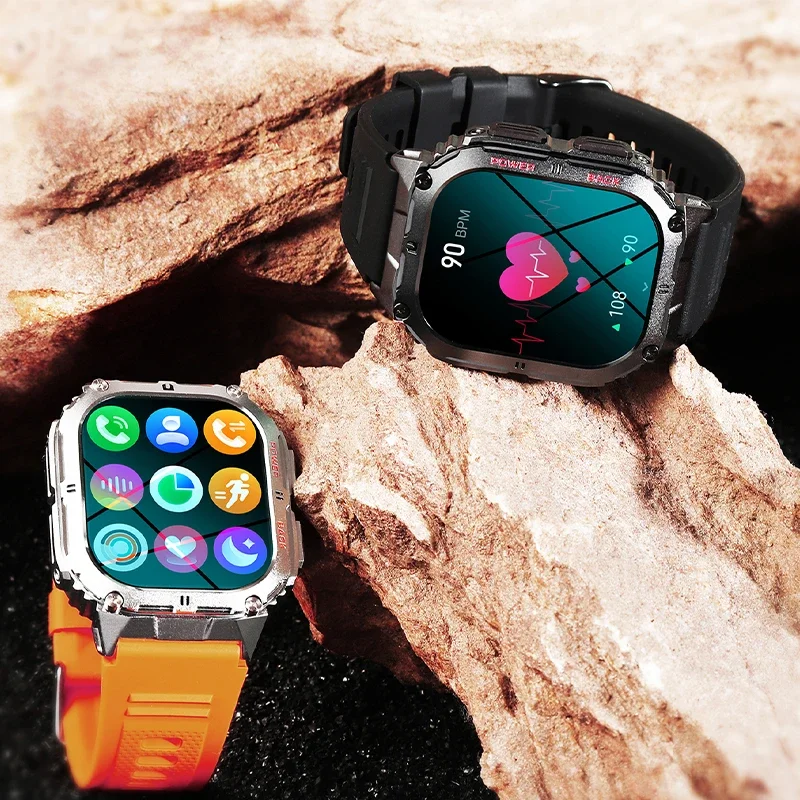 GEJIAN Men's New Smart Watch 1.96-inch AMOLED HD Large Screen 5.0 Bluetooth Multi sport Mode Men's 2025 New Smart Call Watch