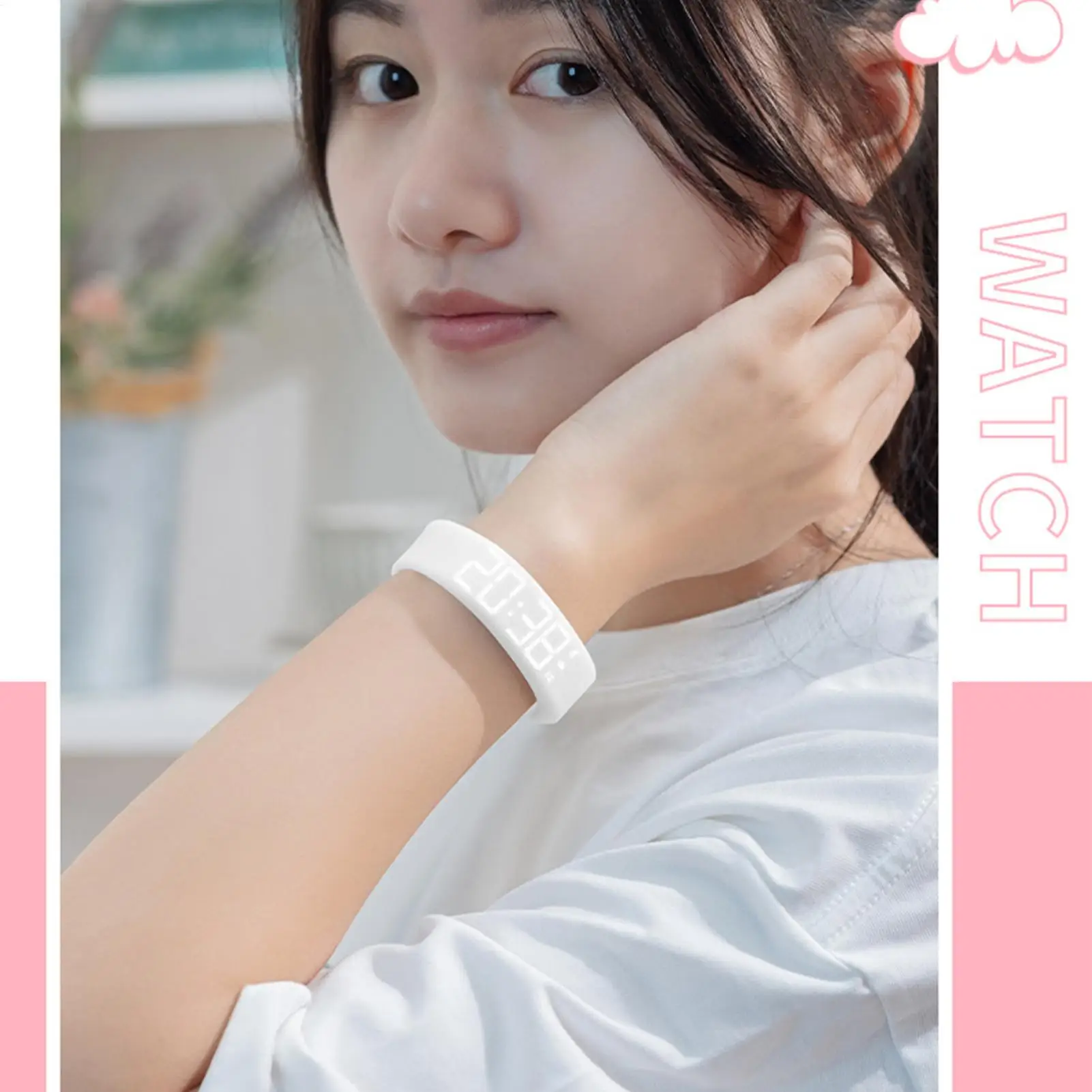 

Часы с будильником, цифровые наручные часы с будильником, бесшумные регулируемые умные часы-браслет для путешествий, школы, спорта