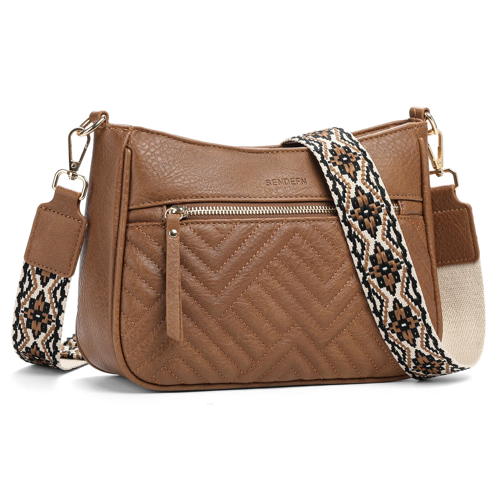 

Multicolor Zipper Crossbody Bag Small Square Single Shoulder Bag Adjustable Strap Unisex Street Style Messenger Bag