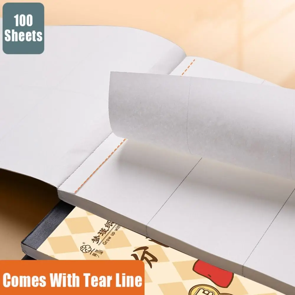 

100 Sheets High Quality Partition/Blank Draft Paper Capybara Tearable Notepad Rough Book Thickened Math Arithmetic Paper Gift