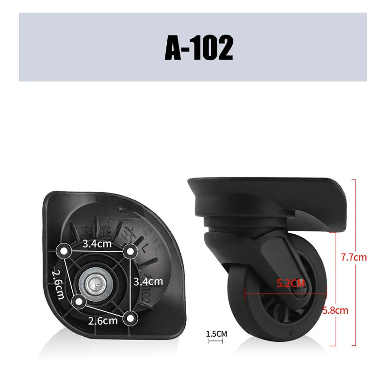 Suitable For Hongsheng A-102 Universal Wheel Replacement Suitcase Smooth Silent Shock Absorbing Wheel Accessories Wheels Casters