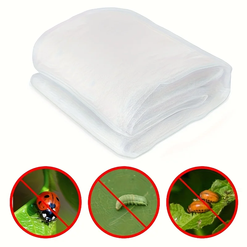 1 Pack HDPE 60 Mesh Insect Proof Net Transparent Ultra-Fine Mesh Barrier for Plant Fruit Tree Protection Vegetable Blueberry Row