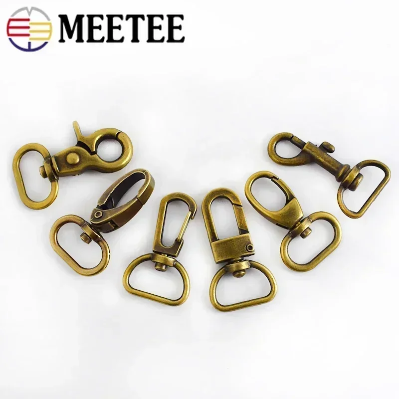 10/20Pcs Bronze Metal Lobster Buckle Swivel Trigger Snap Cilp Clasp Carabiner Hook Bag Belt Strap Hanger Hardware Accessories