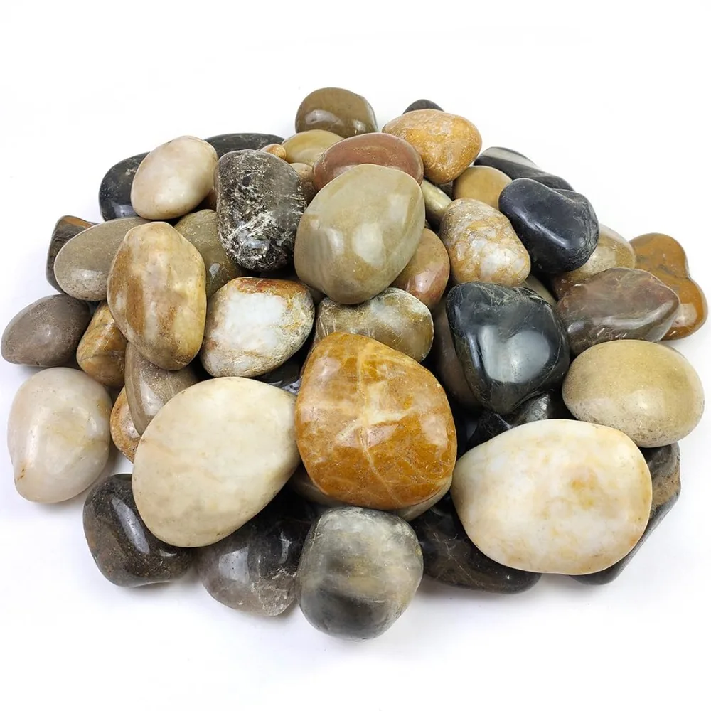 

40lbs 3-4" Decorative Pebble for Landscaping, Garden Design, Hand-Picked Smooth Stones, Decorative Pebble