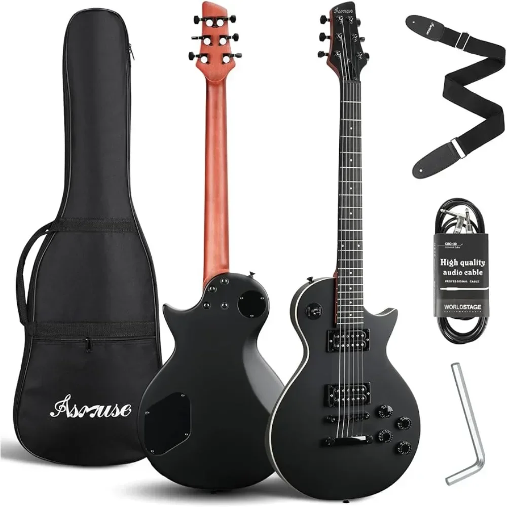 

39 Inch LP Electric Guitar Kit Electric Guitar With Volume/Tone Controls, 3-Way Pickup (Black) Freight free