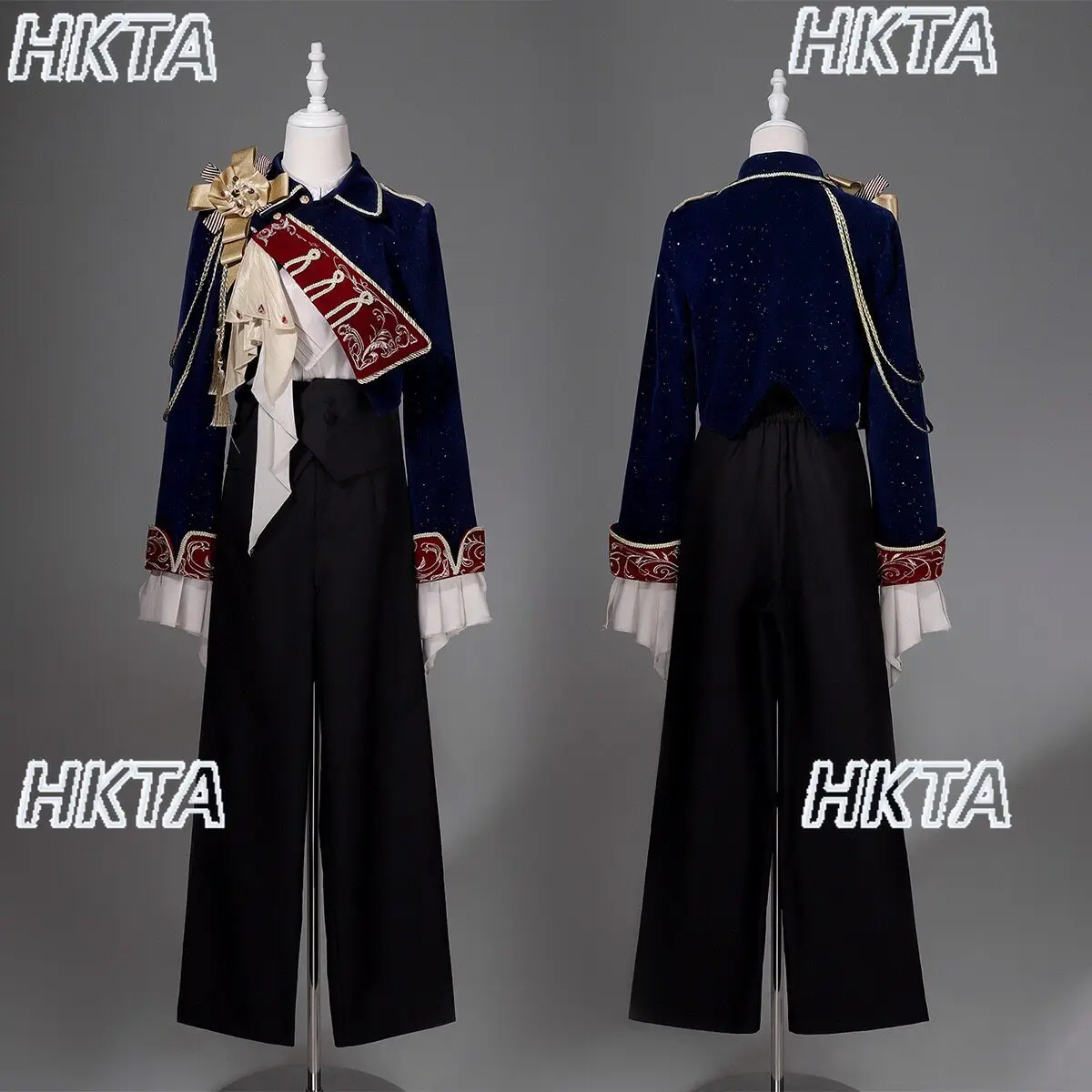 COS Subculture Lolita Court Embroidery Bow Prince Short Coat Top Female Black Trousers Gorgeous Banquet Retro British Suit Women