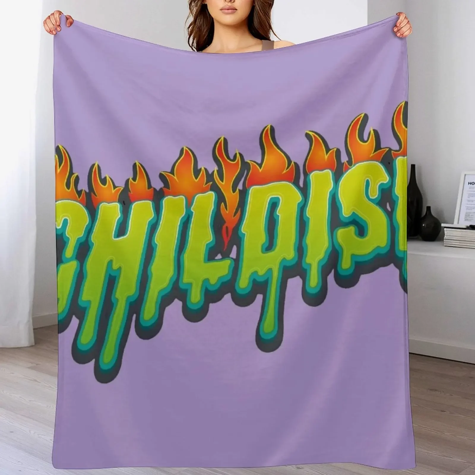 TGFbro - Childish (Purple Flames) Throw Blanket Color Fast Cozy Throw Blanket