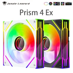 Jungle Leopard Prism 4 EX Case Fan 12CM Cooling Desktop Silent Divine Light Synchronous Side Infinite Mirror PWM