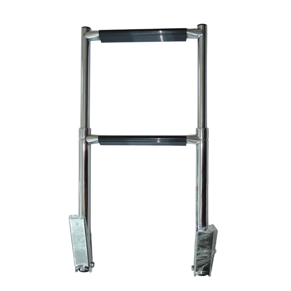 ステンレス鋼伸縮式2段ボードイングラダー-マリンハードウェア-デッキラダー-海洋および漁船用-滑り止めステップラダー